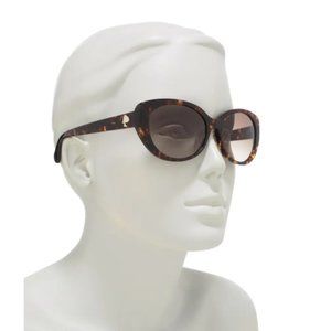 Kate Spade New York Women's 56MM Everett Cat-Eye Sunglasses - Dark Havana NIP